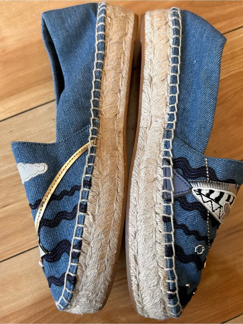 TORY BURCH Seaside Espadrille Shoes Sz 8 Womens